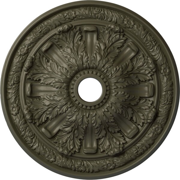 Ekena Millwork Flagstone Ceiling Medallion (Fits Canopies up to 3 7/8"), 30"OD x 3 7/8"ID x 3 1/4"P, Witch Hazel CM30FLWHF - main
